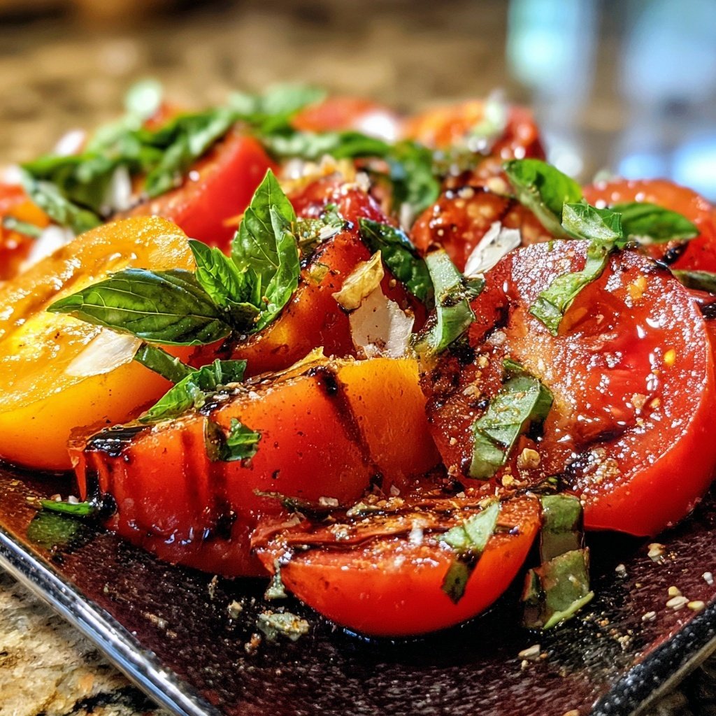 Tomaten Basilikum Salat Zum Grillen