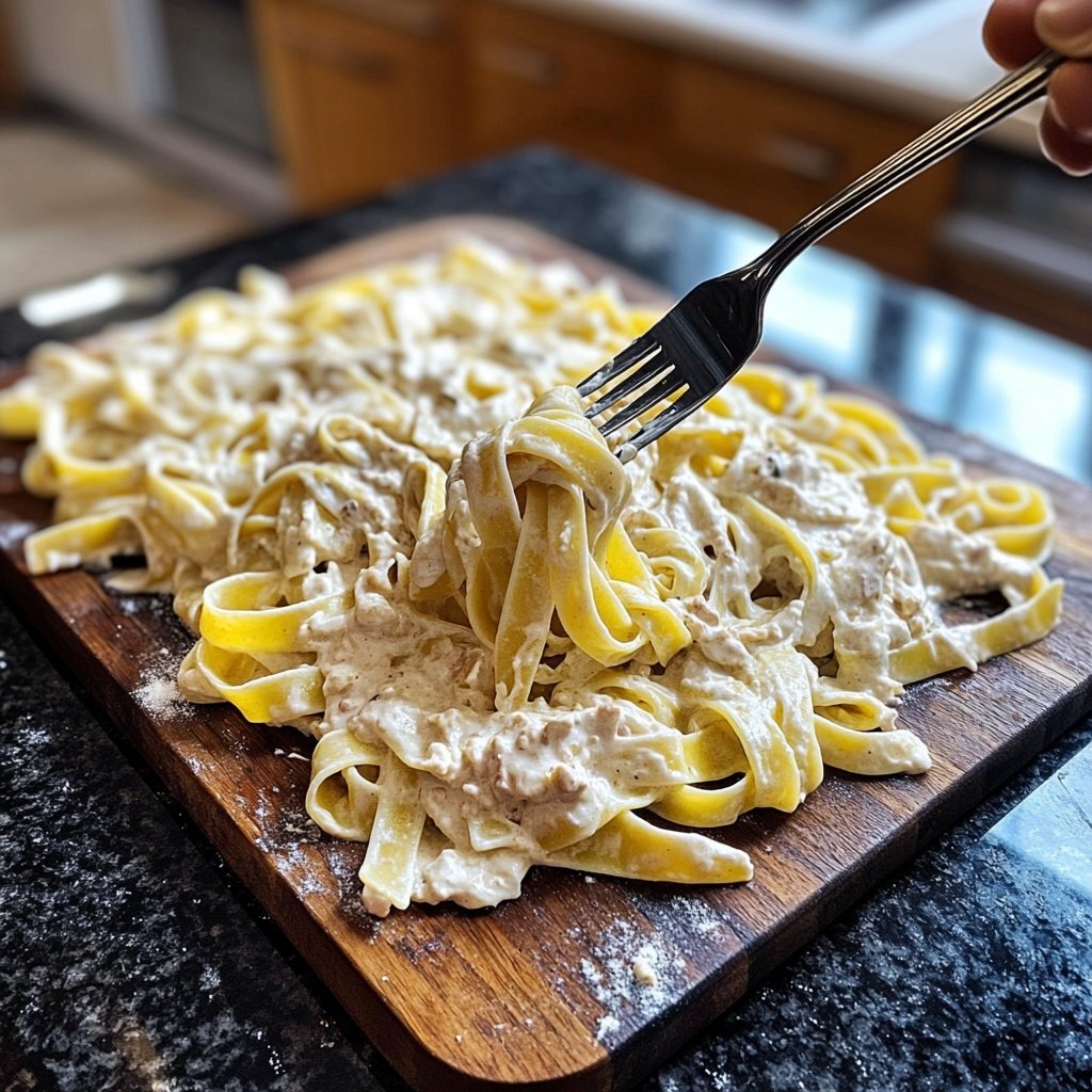 Tagliatelle mit Pilzrahm