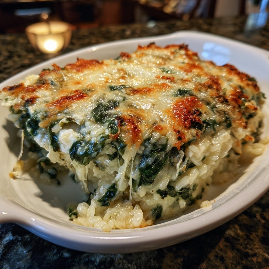 Spinatrisotto mit Ziegenkäse